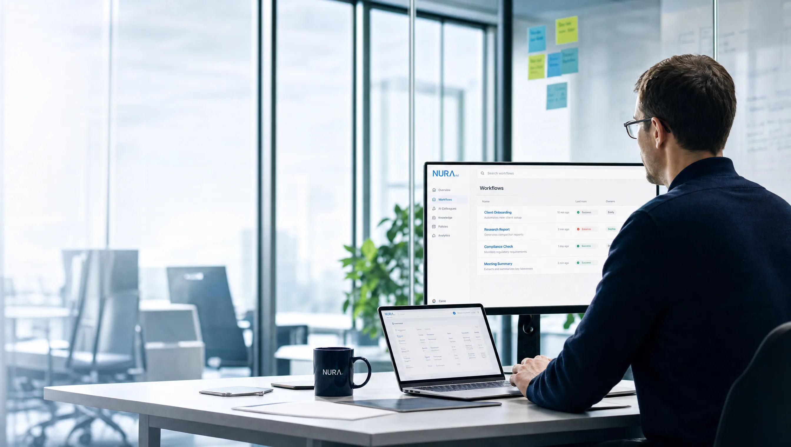 NURA AI platform workspace